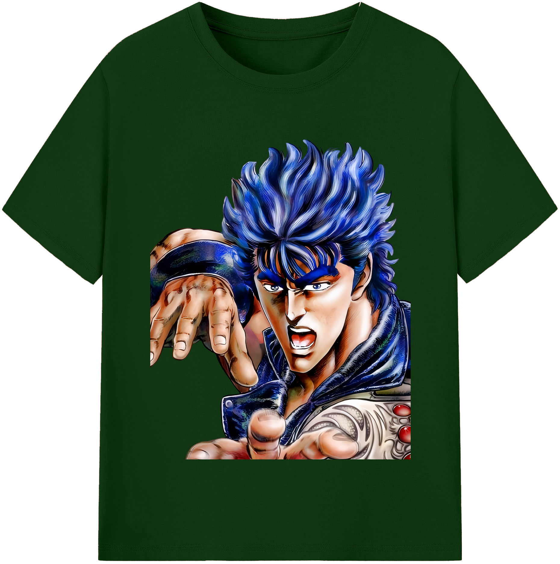 （画像用） 北斗の拳 Fist of the North Star 綿100％半袖Tシャツ（フロントプリント）